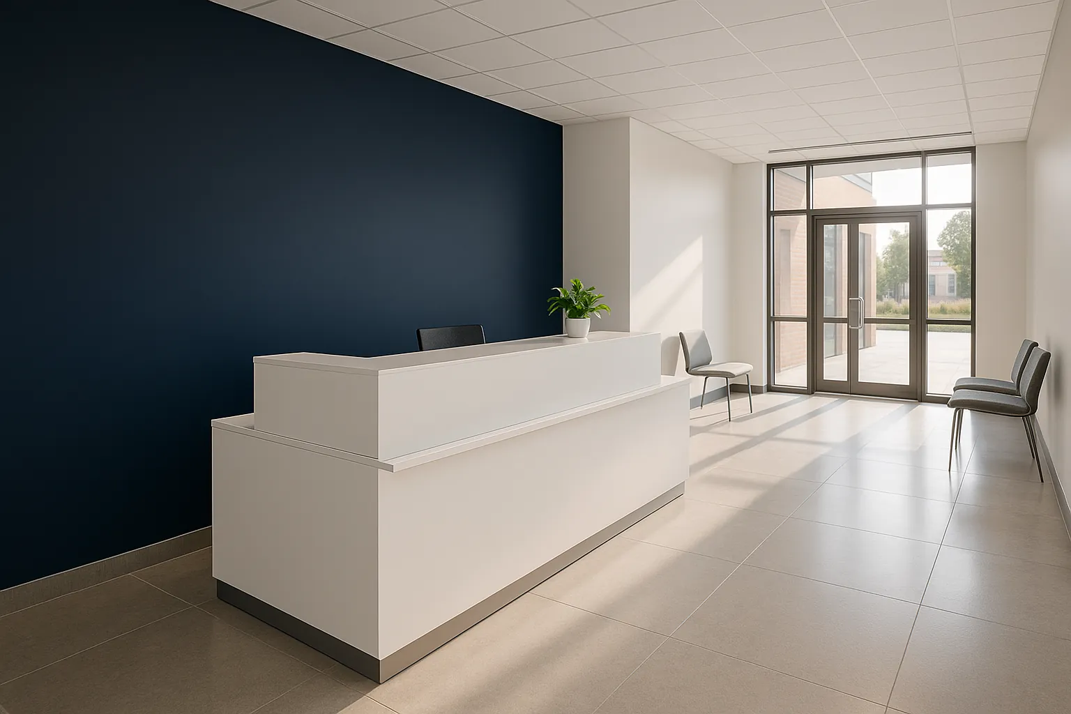 A welcoming, well-kept reception